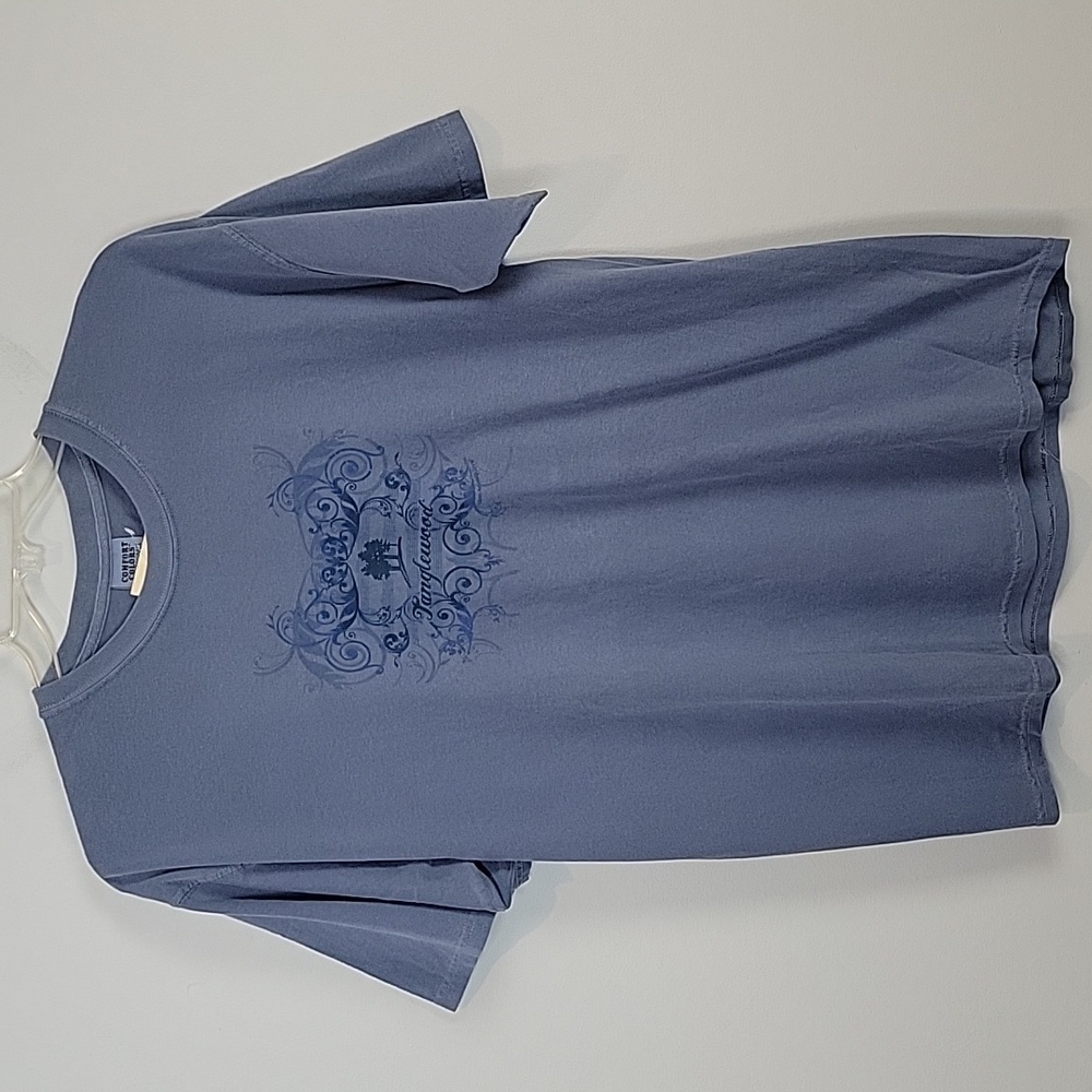 Comfort Comforts Blue Tanglewood Crew Neck Tee Large